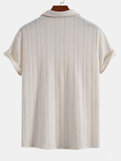 Men's Textured Summer Set with Relaxed Trousers
