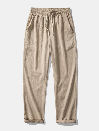 Men's Textured Summer Set with Relaxed Trousers