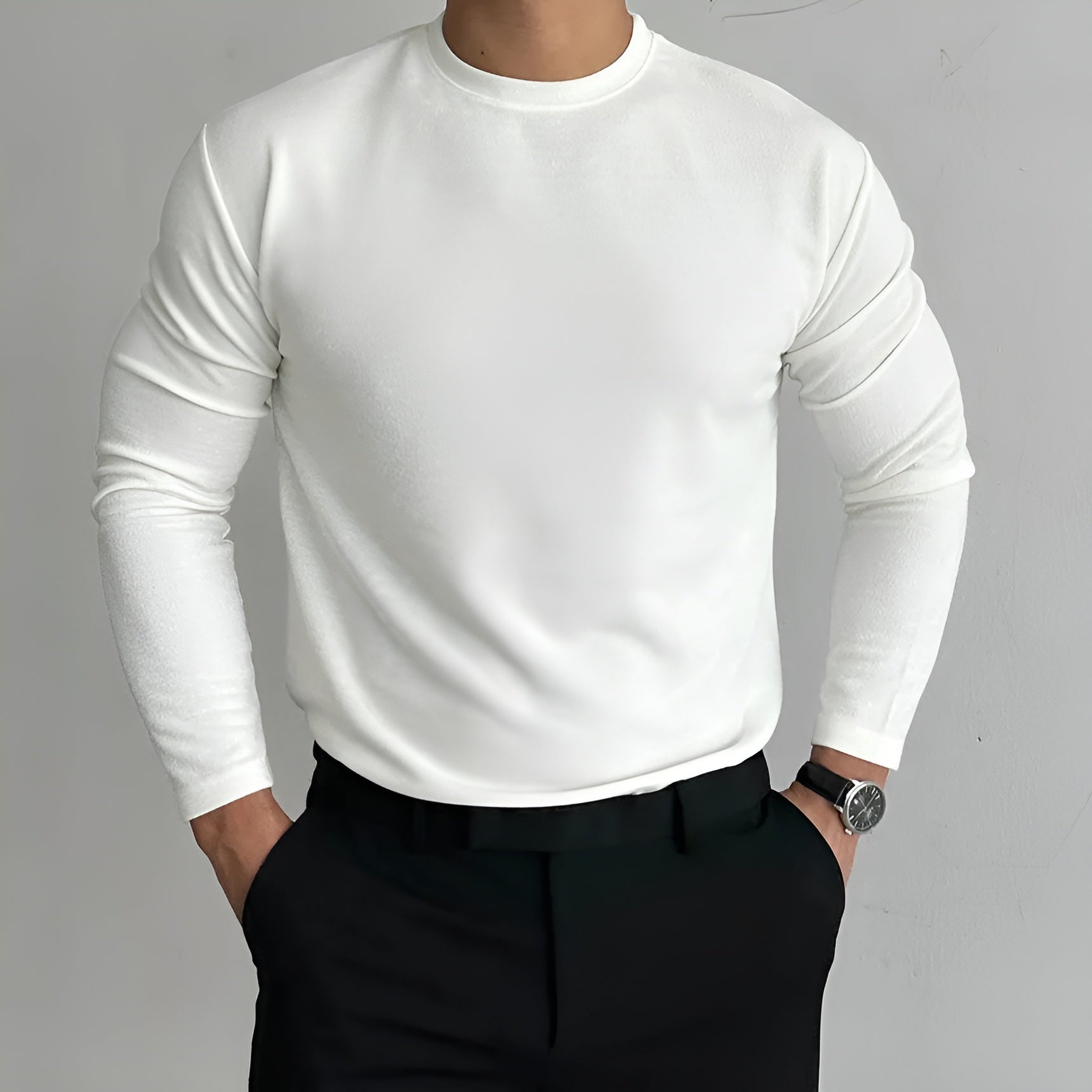 Men's Thick Long-Sleeve Sweater