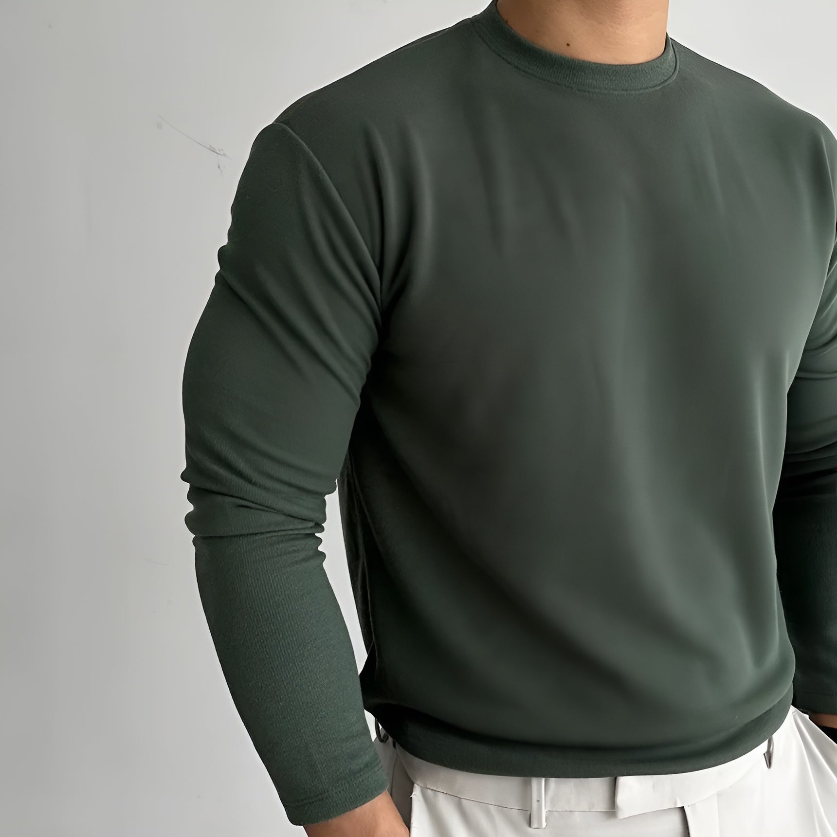 Men's Thick Long-Sleeve Sweater
