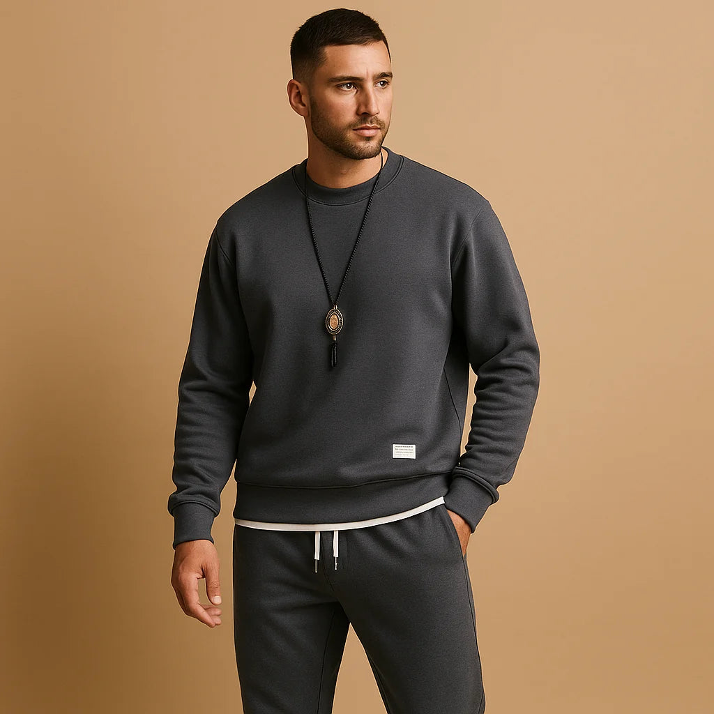 Men's Tracksuit Set with Sweater and Jogging Pants