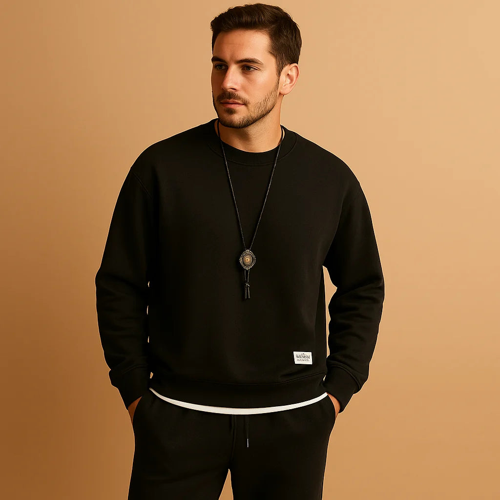 Men's Tracksuit Set with Sweater and Jogging Pants