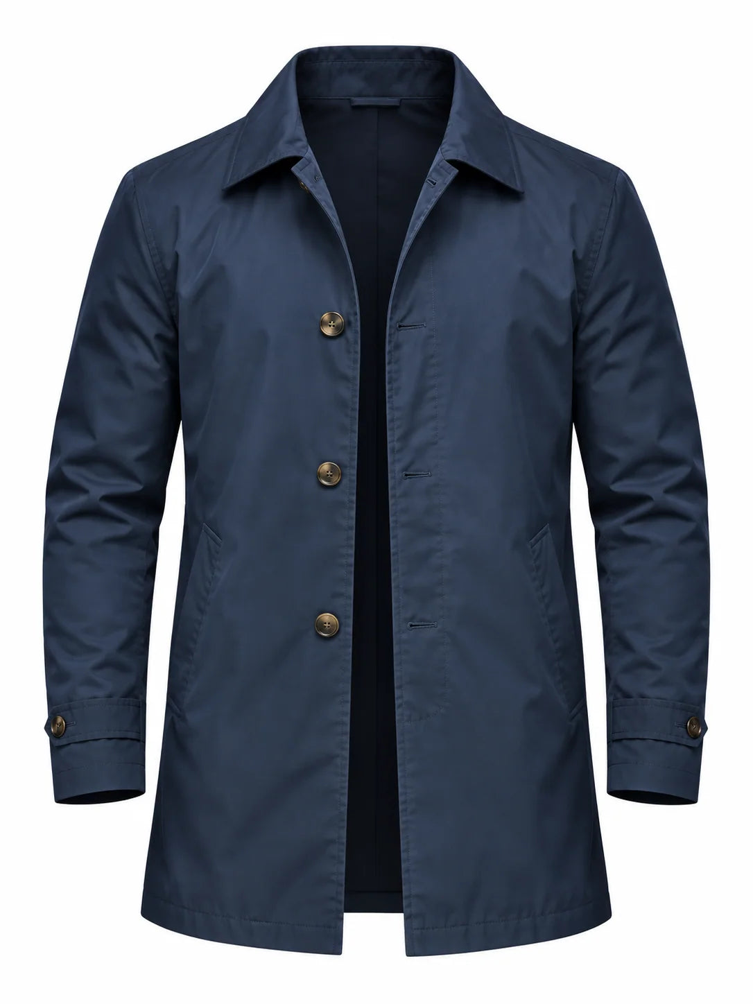 Men's Transitional Jacket with Classic Lapel Collar