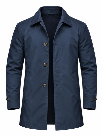 Men's Transitional Jacket with Classic Lapel Collar