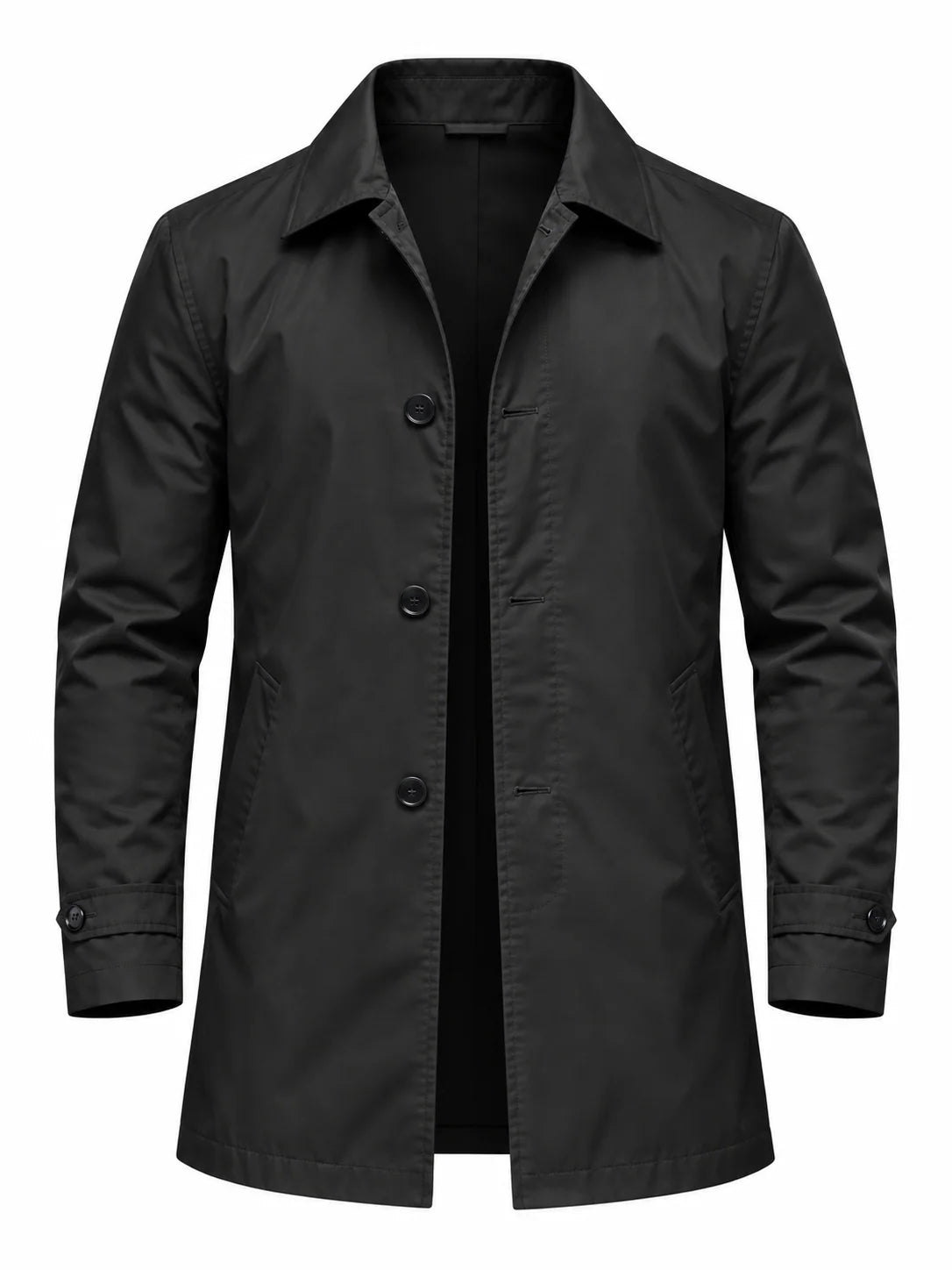 Men's Transitional Jacket with Classic Lapel Collar