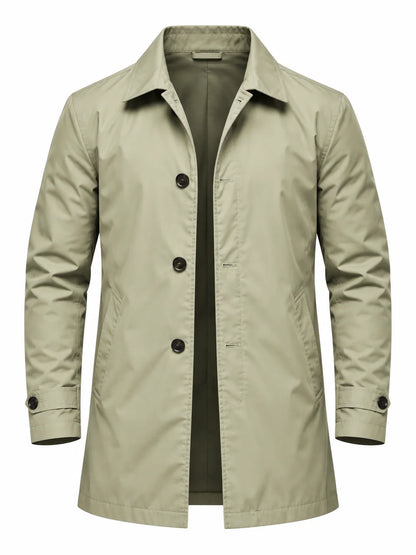 Men's Transitional Jacket with Classic Lapel Collar