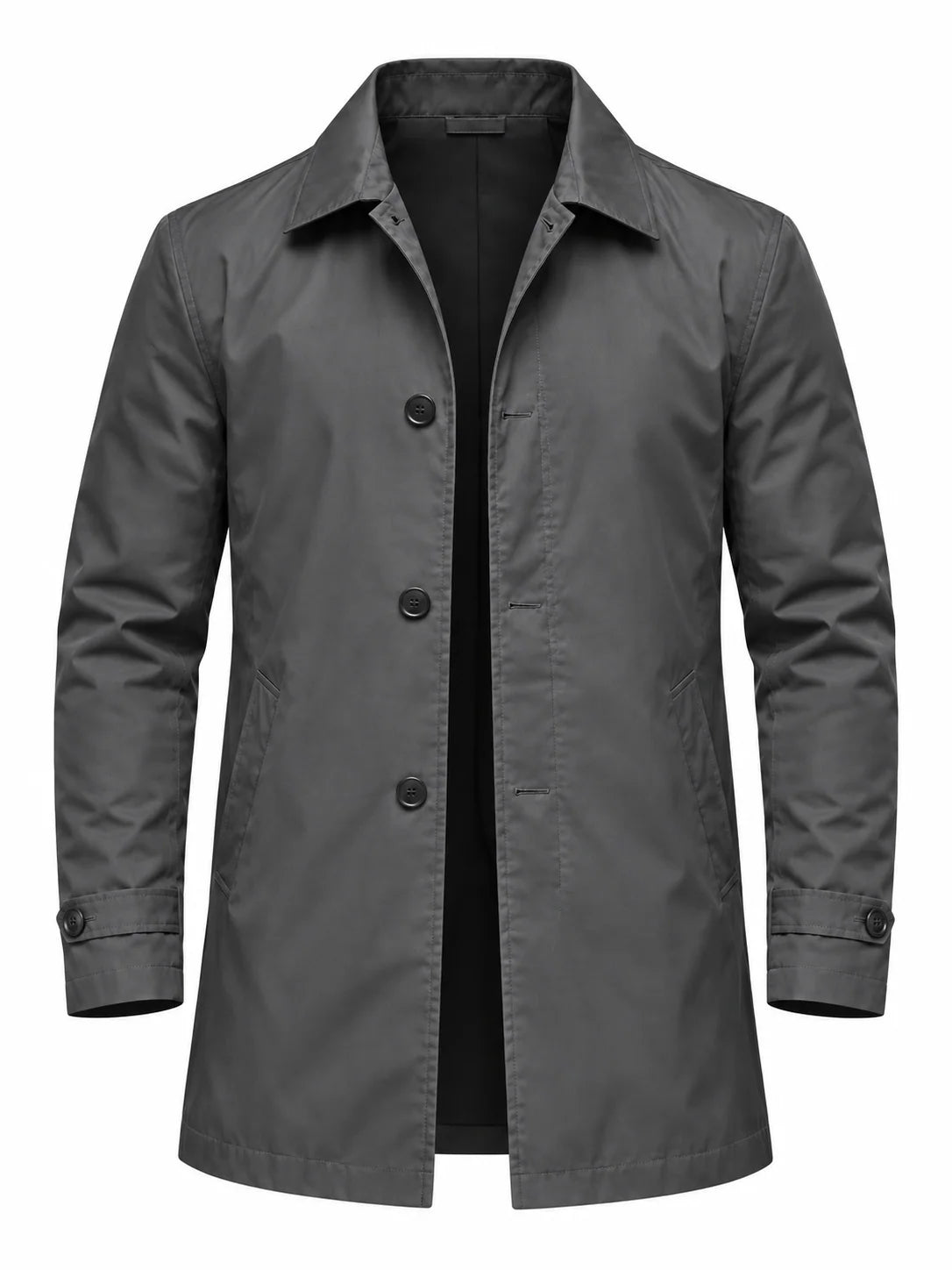 Men's Transitional Jacket with Classic Lapel Collar