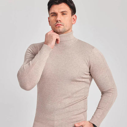 Men's Turtleneck Sweater - Classic Design for Comfort and Style