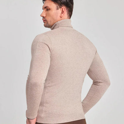 Men's Turtleneck Sweater - Classic Design for Comfort and Style