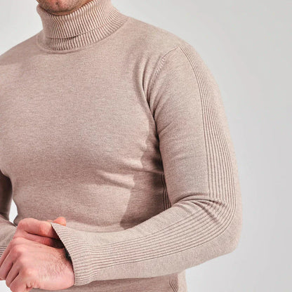 Men's Turtleneck Sweater - Classic Design for Comfort and Style