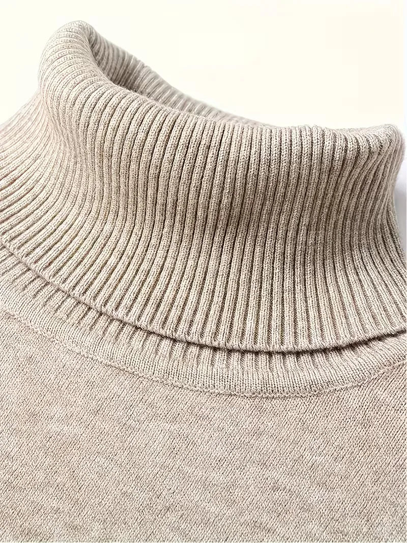 Men's Turtleneck Sweater - Long Sleeve Casual Knit Top