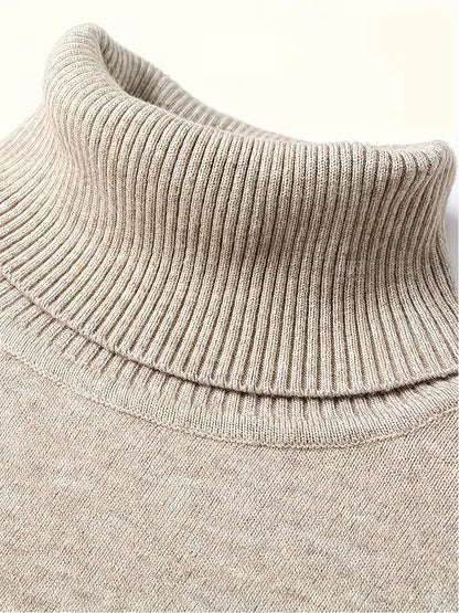 Men's Turtleneck Sweater - Long Sleeve Casual Knit Top