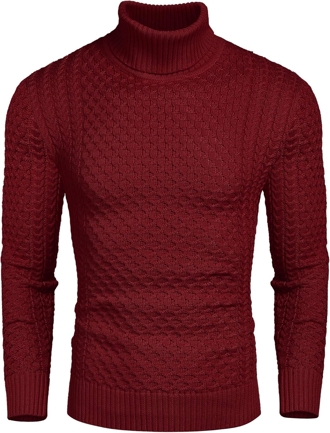 Men's Turtleneck Sweater - Slim Fit Casual Roll Collar