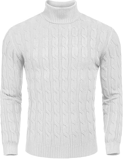 Men's Turtleneck Sweater - Slim Fit Casual Roll Collar