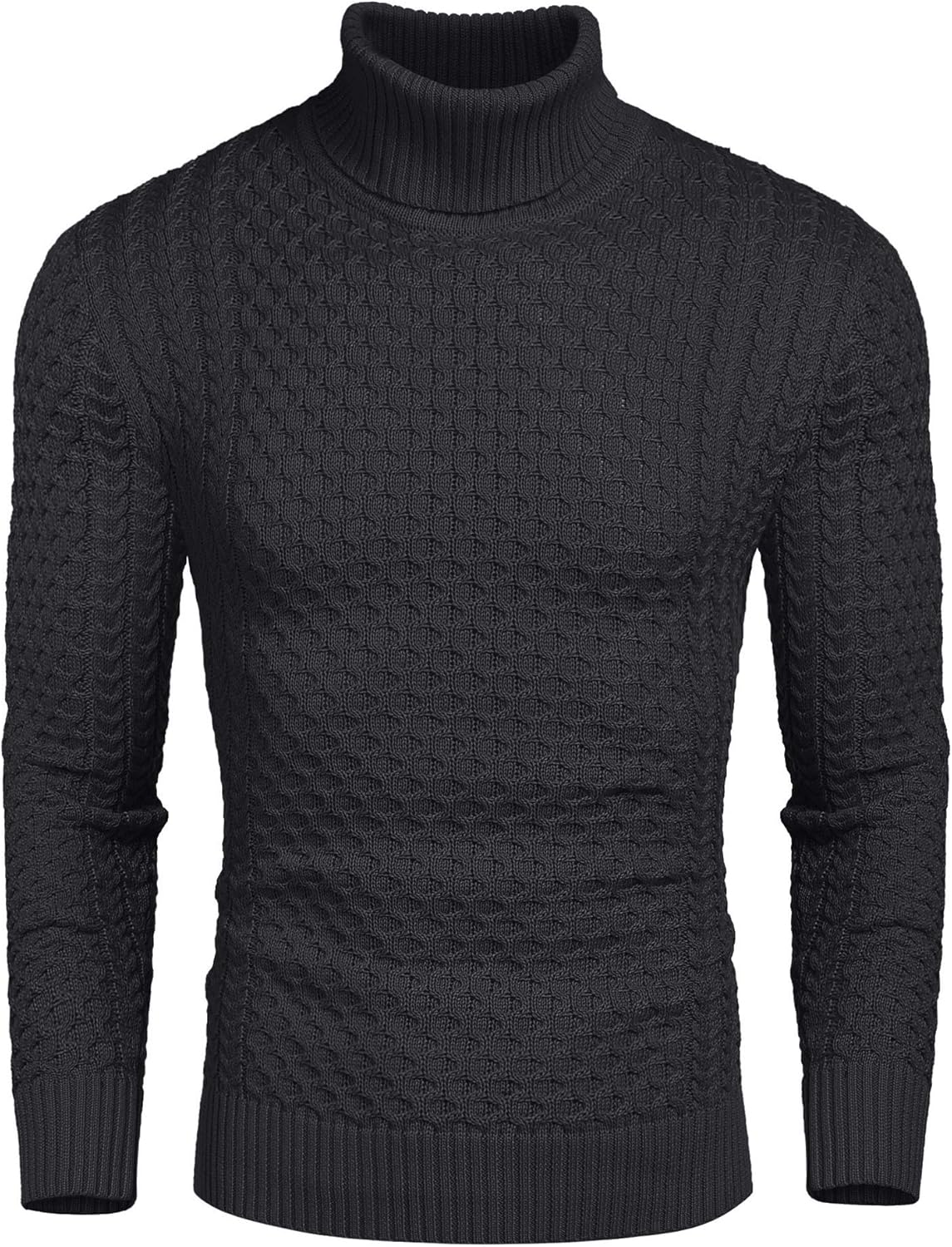 Men's Turtleneck Sweater - Slim Fit Casual Roll Collar