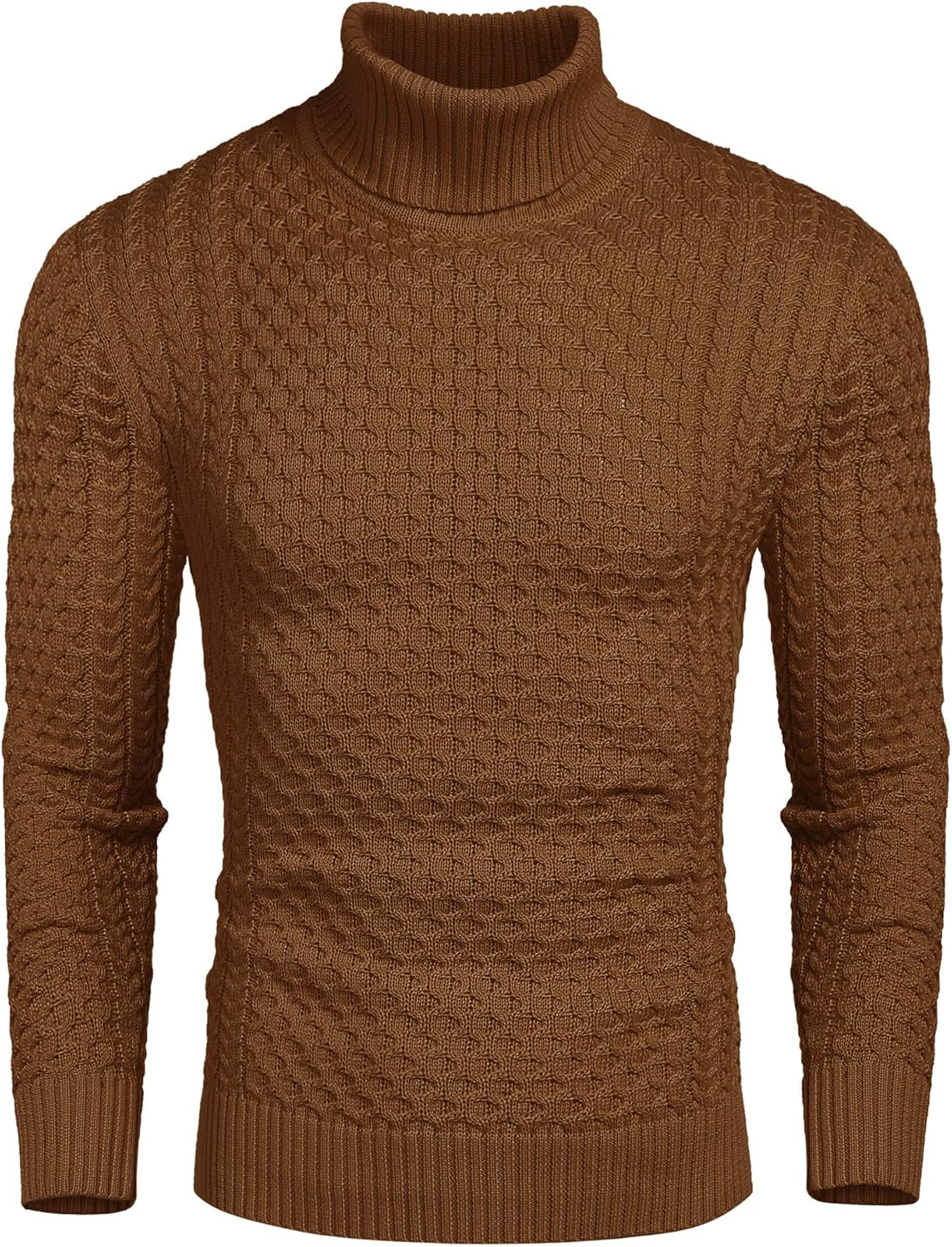 Men's Turtleneck Sweater - Slim Fit Casual Roll Collar