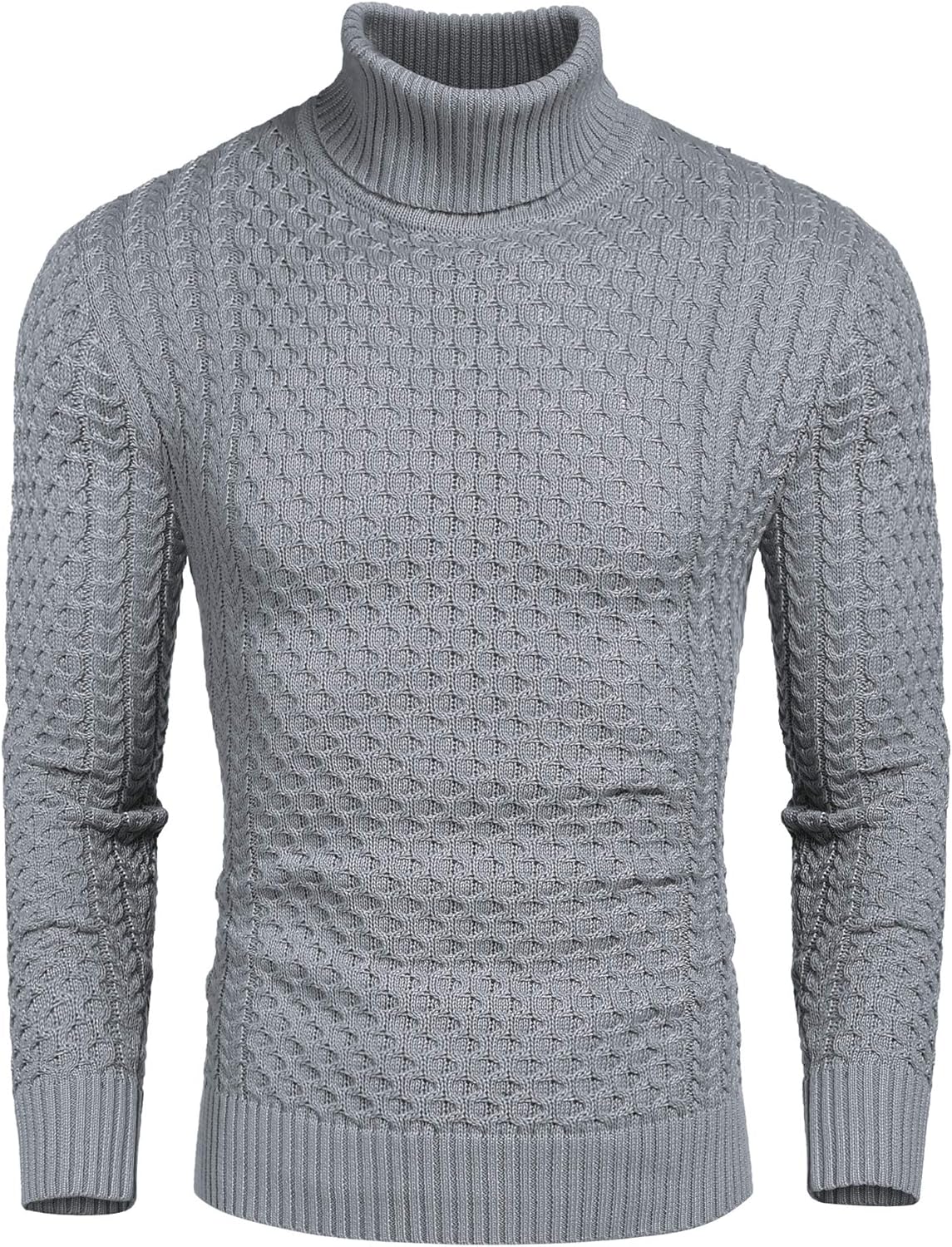 Men's Turtleneck Sweater - Slim Fit Casual Roll Collar