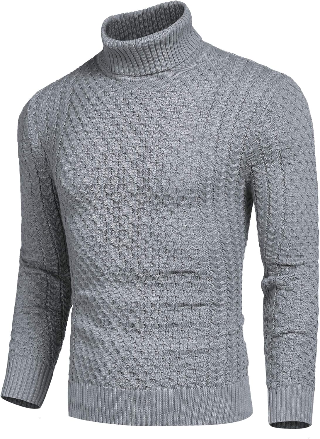 Men's Turtleneck Sweater - Slim Fit Casual Roll Collar