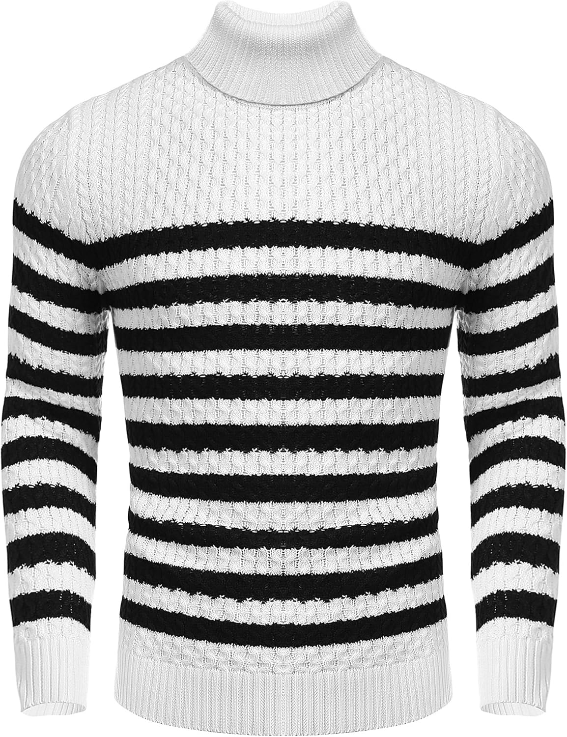 Men's Turtleneck Sweater - Slim Fit Casual Roll Collar