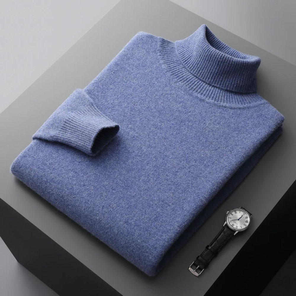 Men's Turtleneck Sweater with Long Sleeves