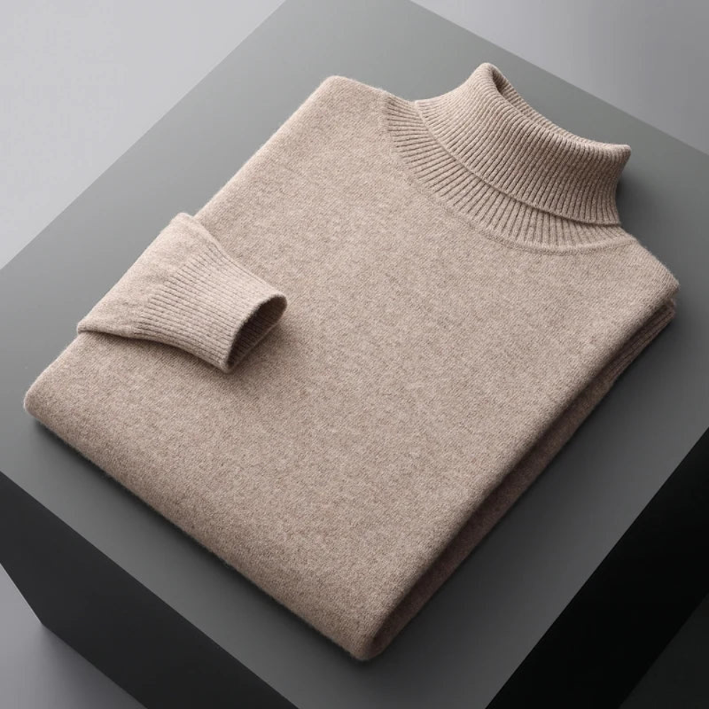Men's Turtleneck Sweater with Long Sleeves