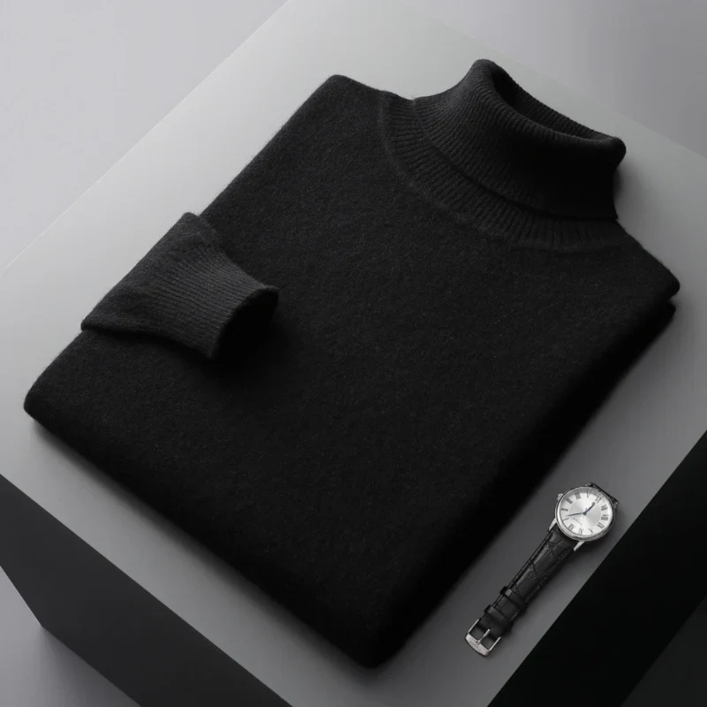 Men's Turtleneck Sweater with Long Sleeves