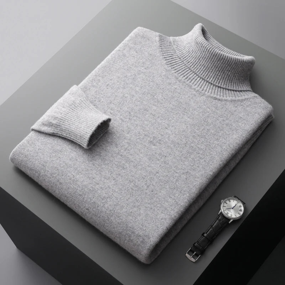 Men's Turtleneck Sweater with Long Sleeves