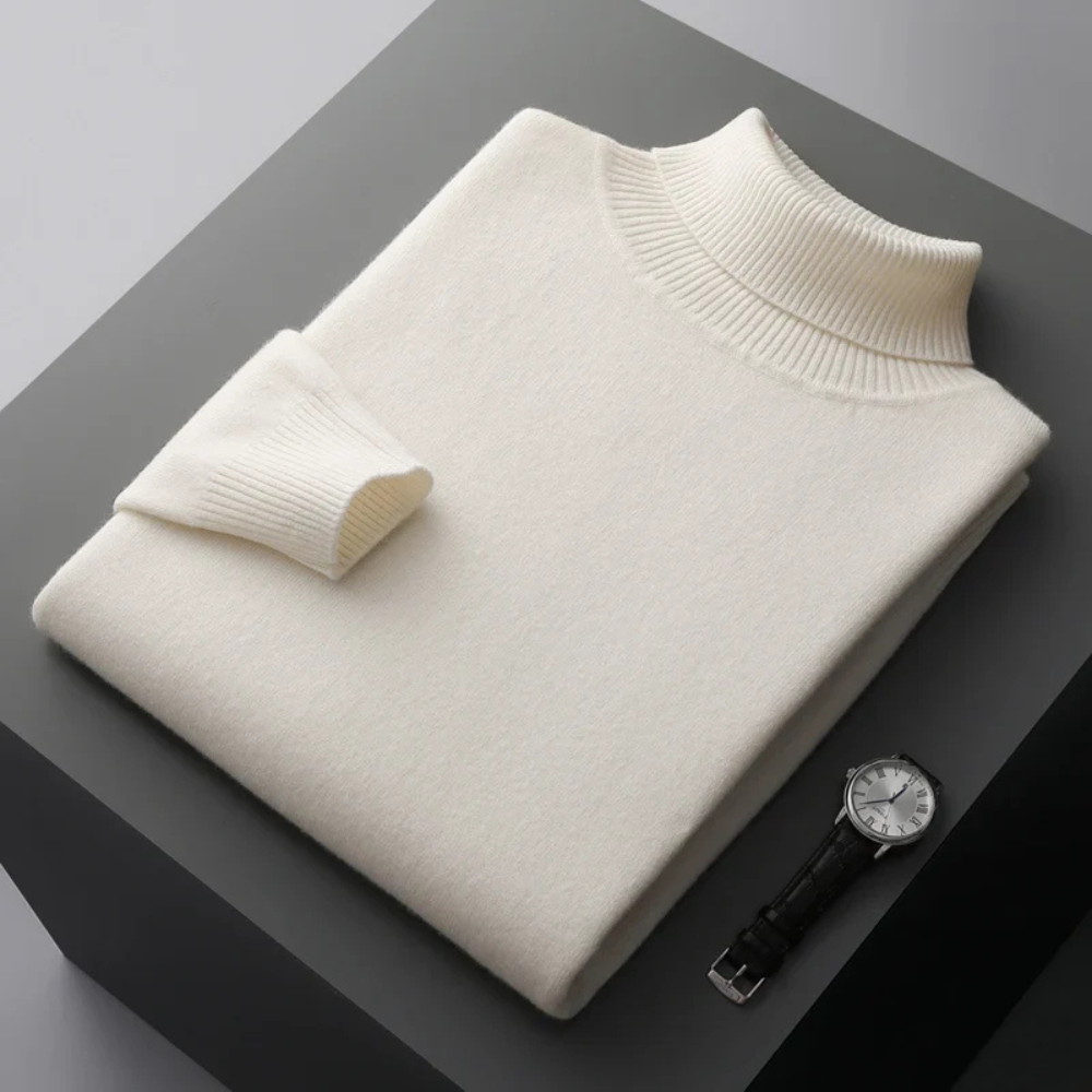 Men's Turtleneck Sweater with Long Sleeves