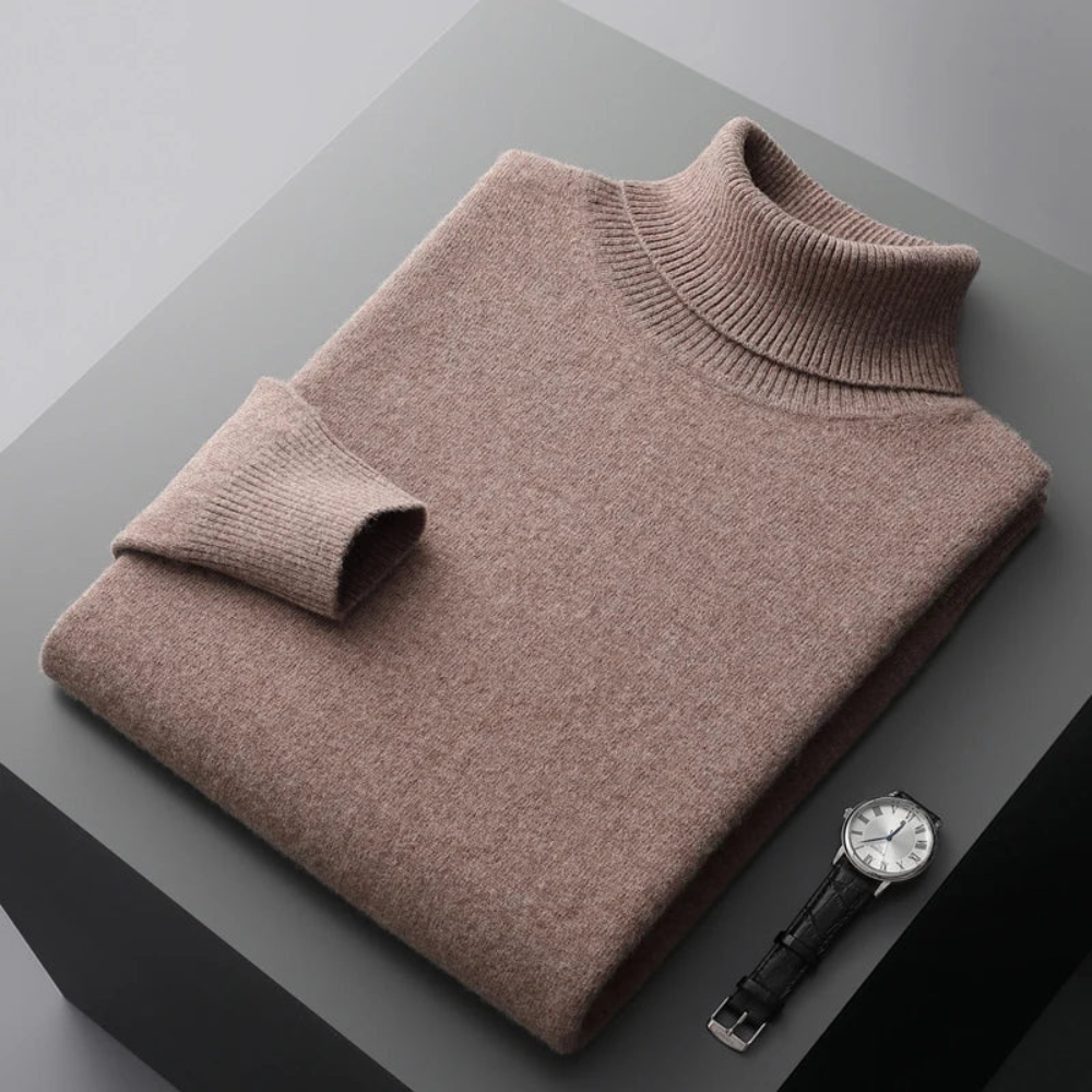 Men's Turtleneck Sweater with Long Sleeves