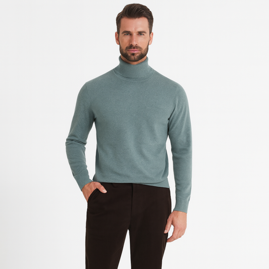 Men's Turtleneck Sweater with Long Sleeves