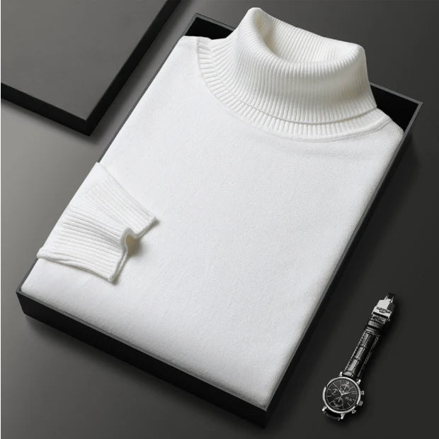 Men's Turtleneck Sweater with Roll Neck