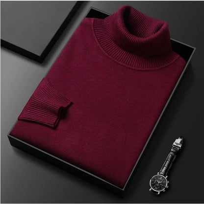 Men's Turtleneck Sweater with Roll Neck