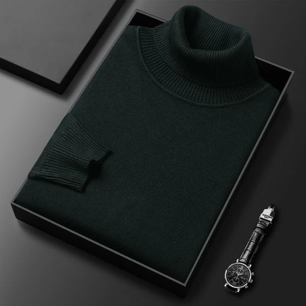 Men's Turtleneck Sweater with Roll Neck