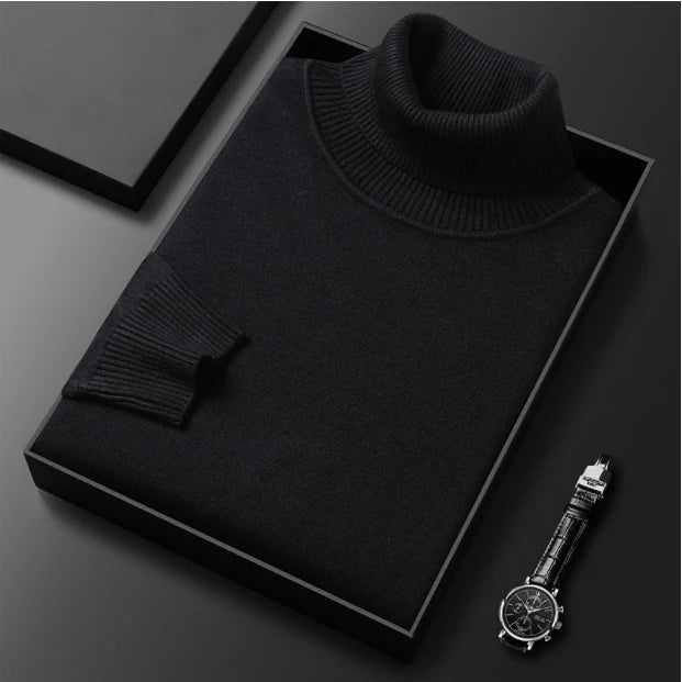 Men's Turtleneck Sweater with Roll Neck