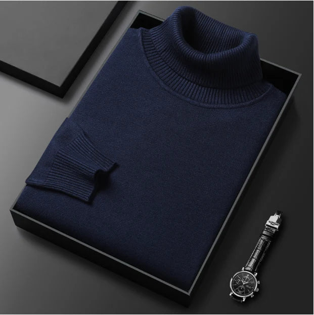 Men's Turtleneck Sweater with Roll Neck