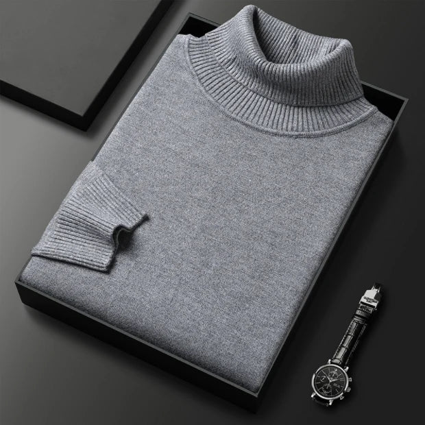 Men's Turtleneck Sweater with Roll Neck