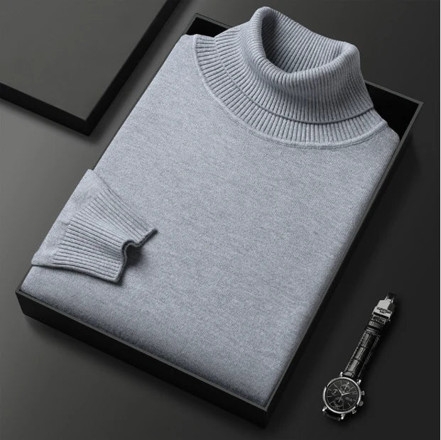 Men's Turtleneck Sweater with Roll Neck