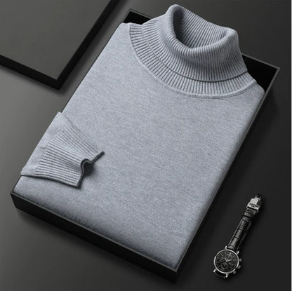 Men's Turtleneck Sweater with Roll Neck