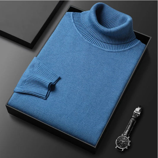 Men's Turtleneck Sweater with Roll Neck
