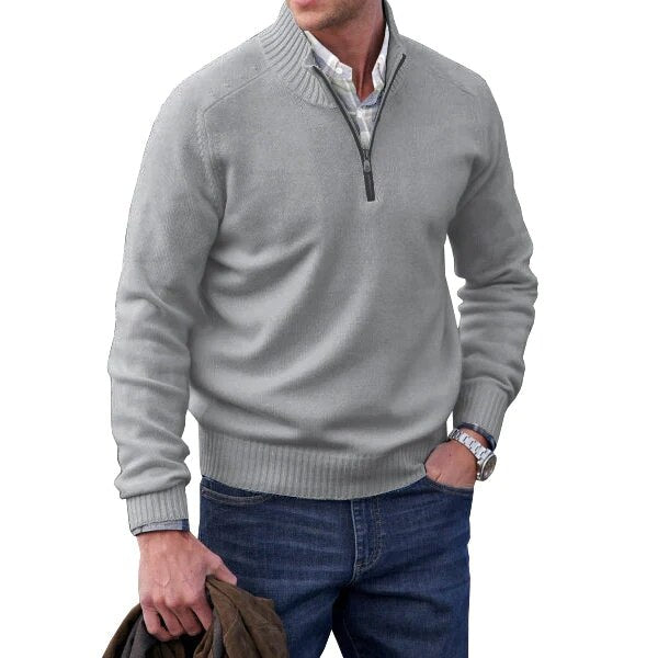 Men's Turtleneck Wool Blend Sweater for Autumn Winter Wear