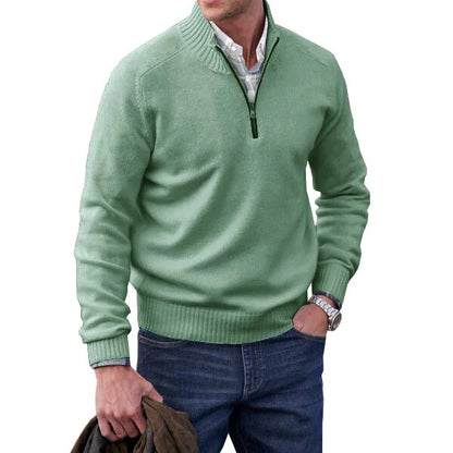 Men's Turtleneck Wool Blend Sweater for Autumn Winter Wear