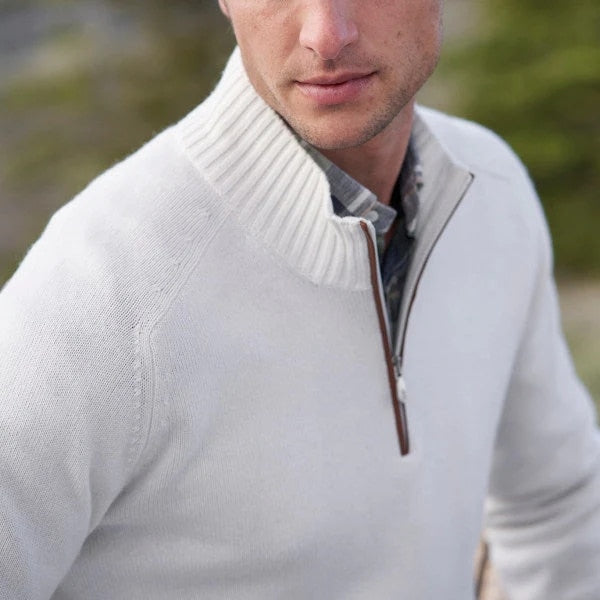 Men's Turtleneck Wool Blend Sweater for Autumn Winter Wear