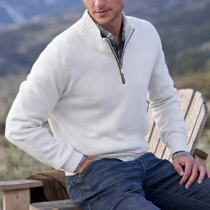 Men's Turtleneck Wool Blend Sweater for Autumn Winter Wear