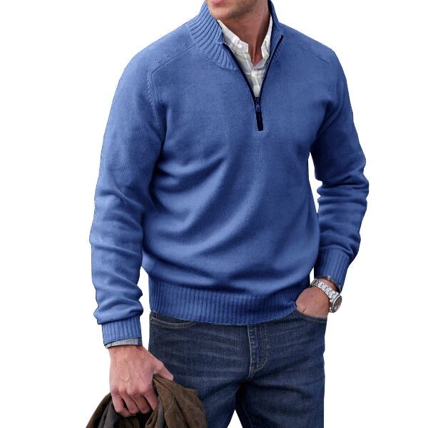 Men's Turtleneck Wool Blend Sweater for Autumn Winter Wear