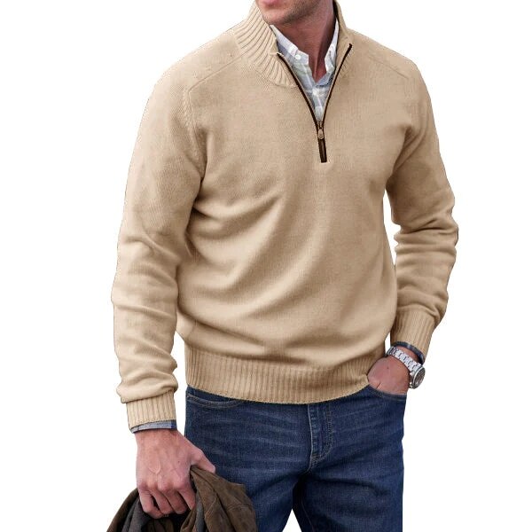 Men's Turtleneck Wool Blend Sweater for Autumn Winter Wear