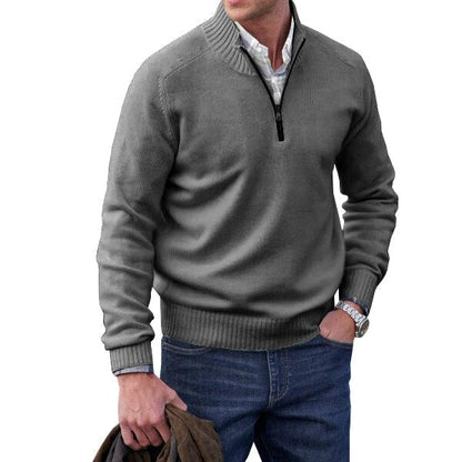Men's Turtleneck Wool Blend Sweater for Autumn Winter Wear