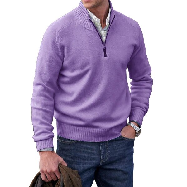 Men's Turtleneck Wool Blend Sweater for Autumn Winter Wear