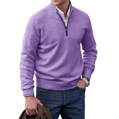 Men's Turtleneck Wool Blend Sweater for Autumn Winter Wear