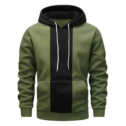 Men's Two-Tone Hoodie with Adjustable Hood