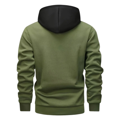 Men's Two-Tone Hoodie with Adjustable Hood